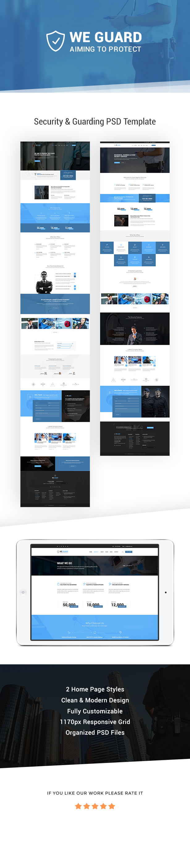 We guard -  Security HTML Template - 1