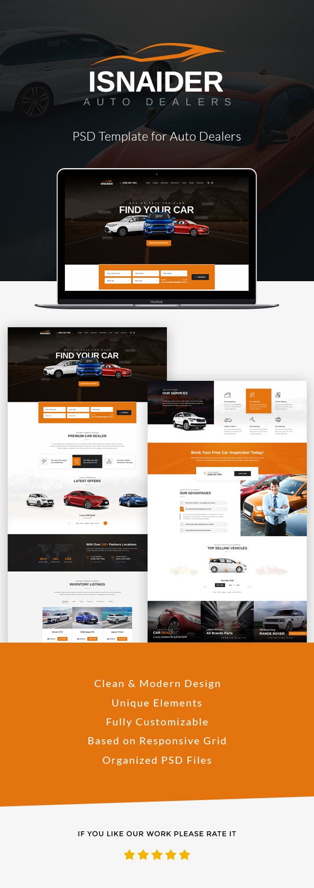 Isnaider - Auto dealer & Rental  PSD