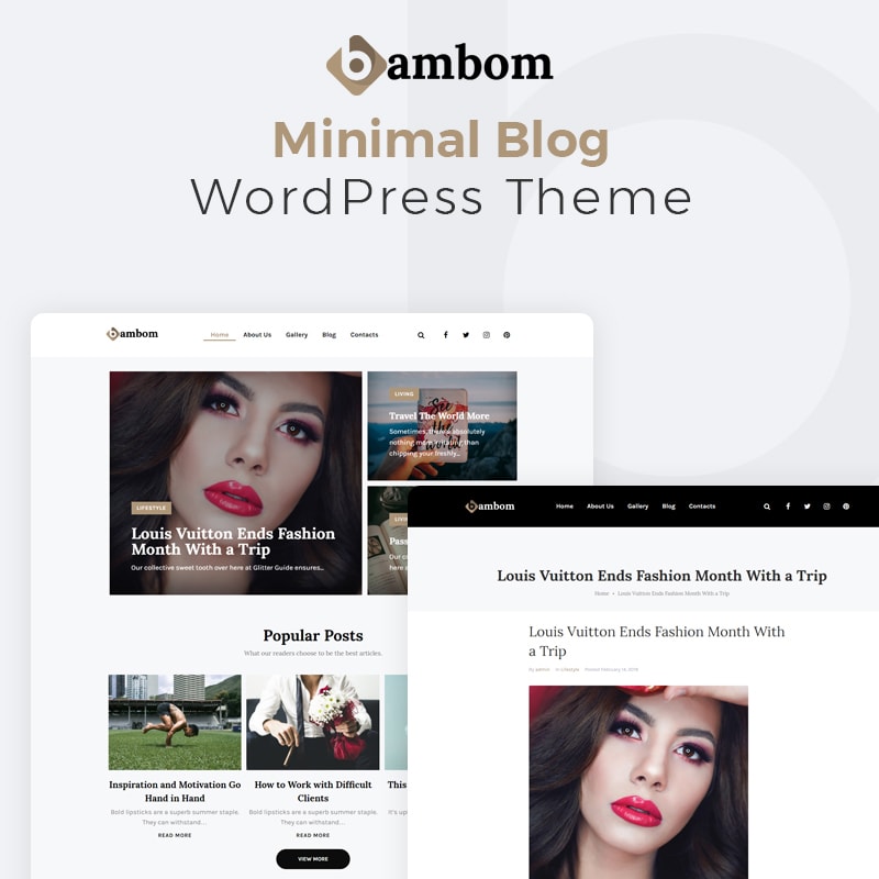BamBom - Lifestyle Blog Multipurpose Minimal Elementor WordPress Theme