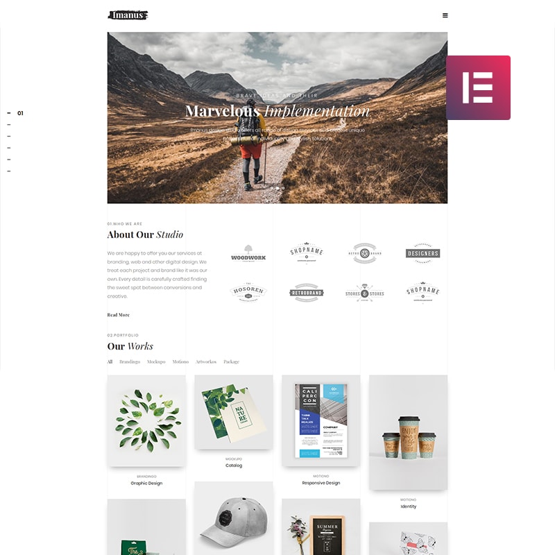 Imanus - Design Multipurpose Minimal Elementor WordPress Theme