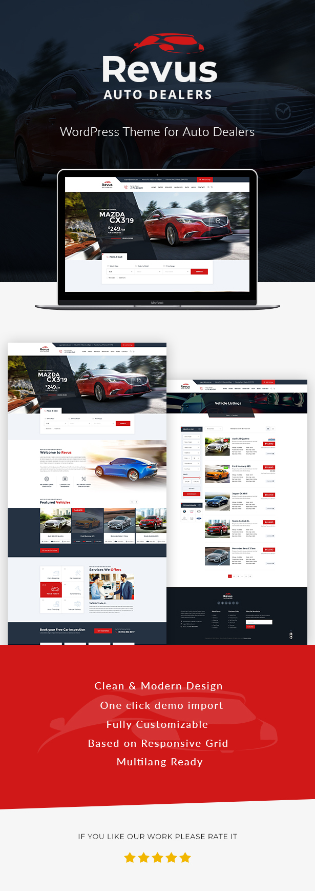 Revus – Automotive & Car Rental WordPress Theme