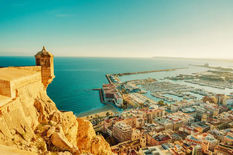 A view of a city from a high point of view