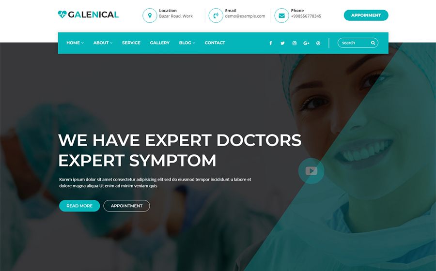 Galenical - Medical & Health Service WordPress Theme
