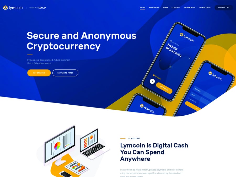 Lymcoin | Cryptocurrency & ICO WordPress Theme