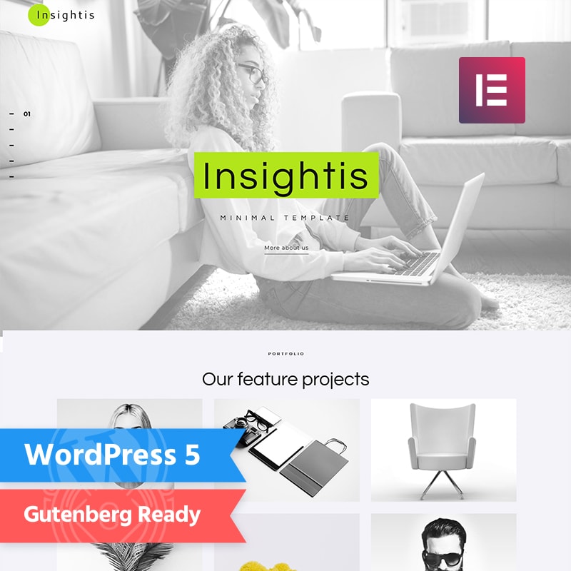 Insightis - Creative Minimal Elementor WordPress Theme