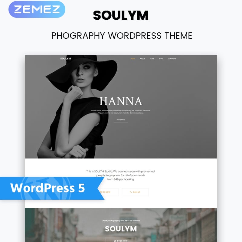 Soulym - Photography Multipurpose Modern Elementor WordPress Theme