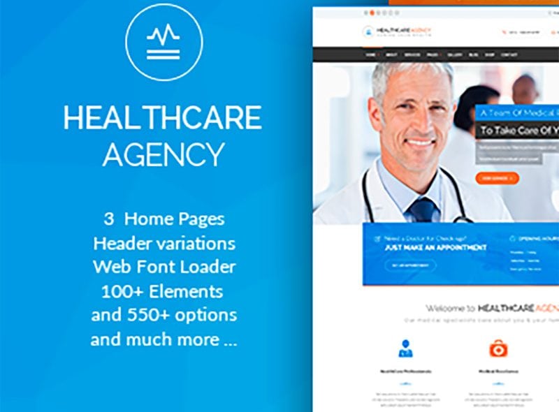 Healthcare WordPress Theme for Medical Centers, Hospitals & Doctors