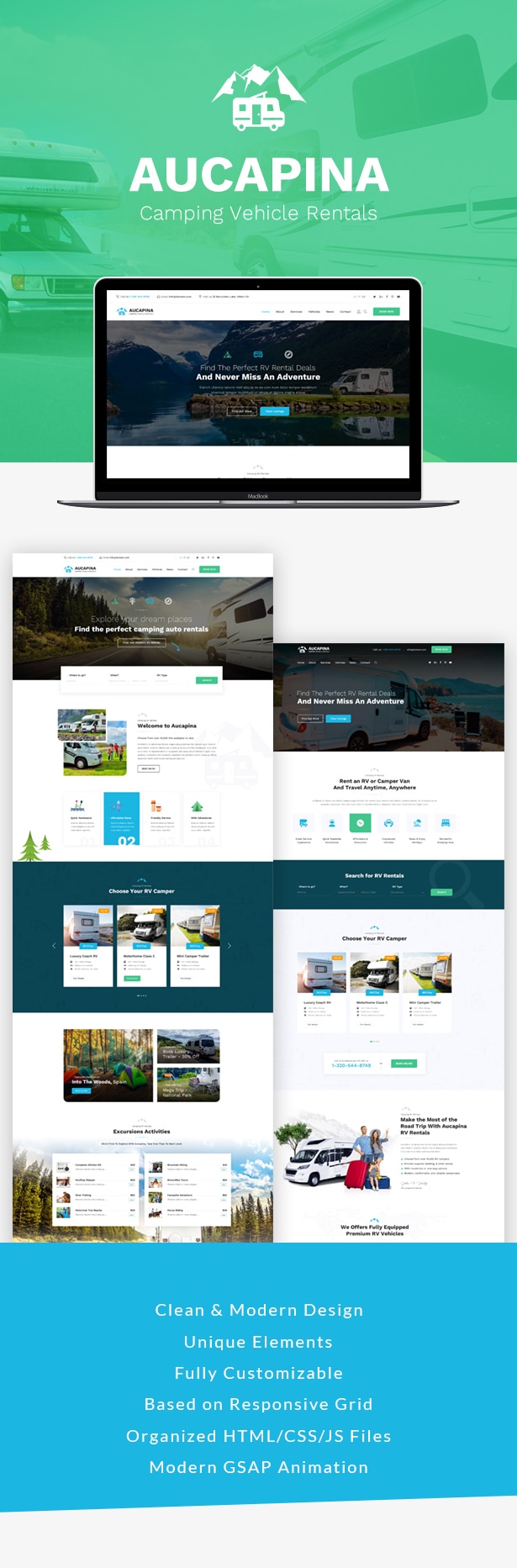 Aucapina - Camping Auto Home HTML Template - 2