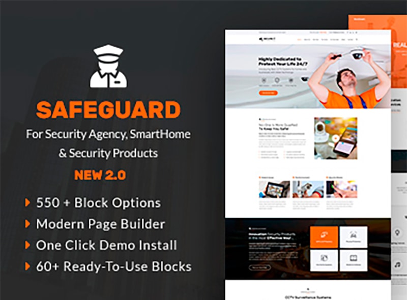 Unique Security WordPress Theme for Bodyguard & Safety Companies