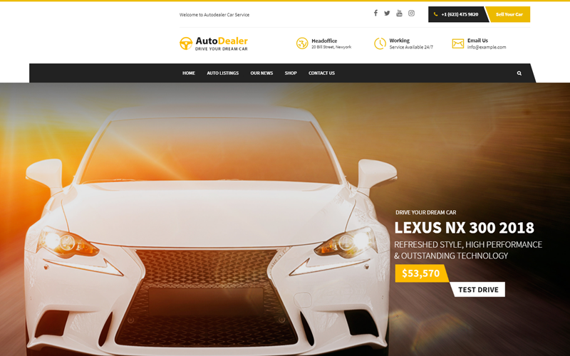 Autodealer - Car Listing $ Dealer WordPress Theme