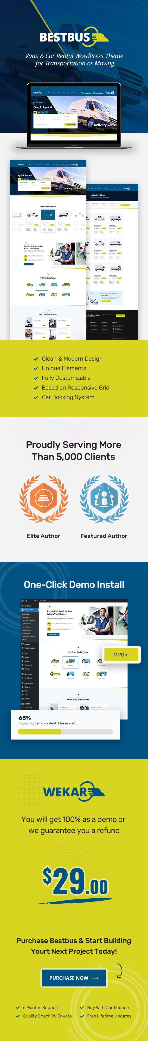 Bestbus - Transport Rental WordPress Theme