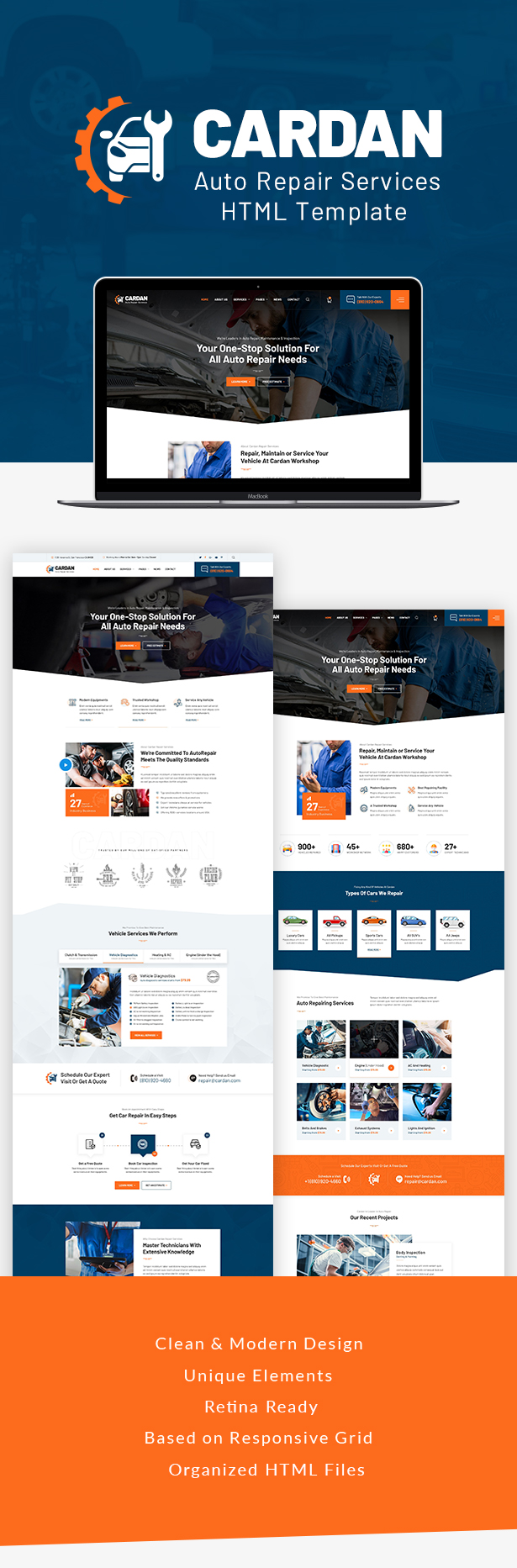 Cardan - Car Repair Services HTML Template - 1