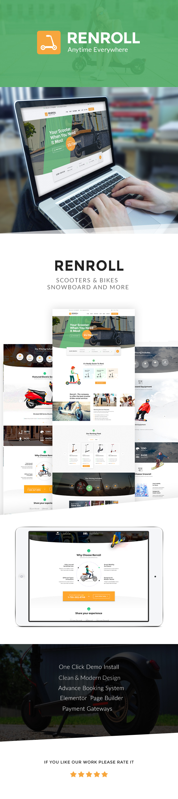 Renroll – Scooter & Bike Rentals Theme