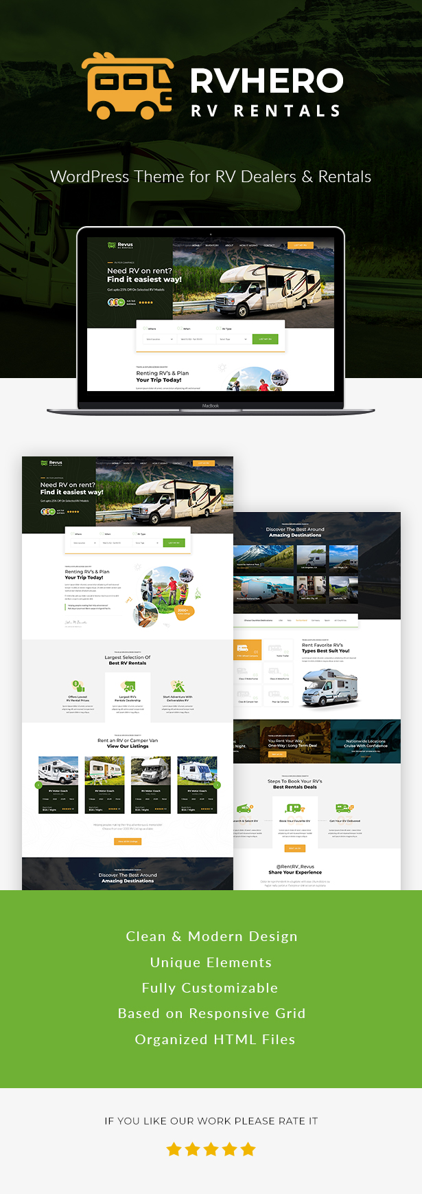 Rvhero - RV rental HTML Template - 1